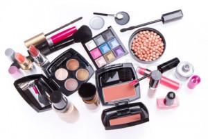 set of cosmetic makeup products